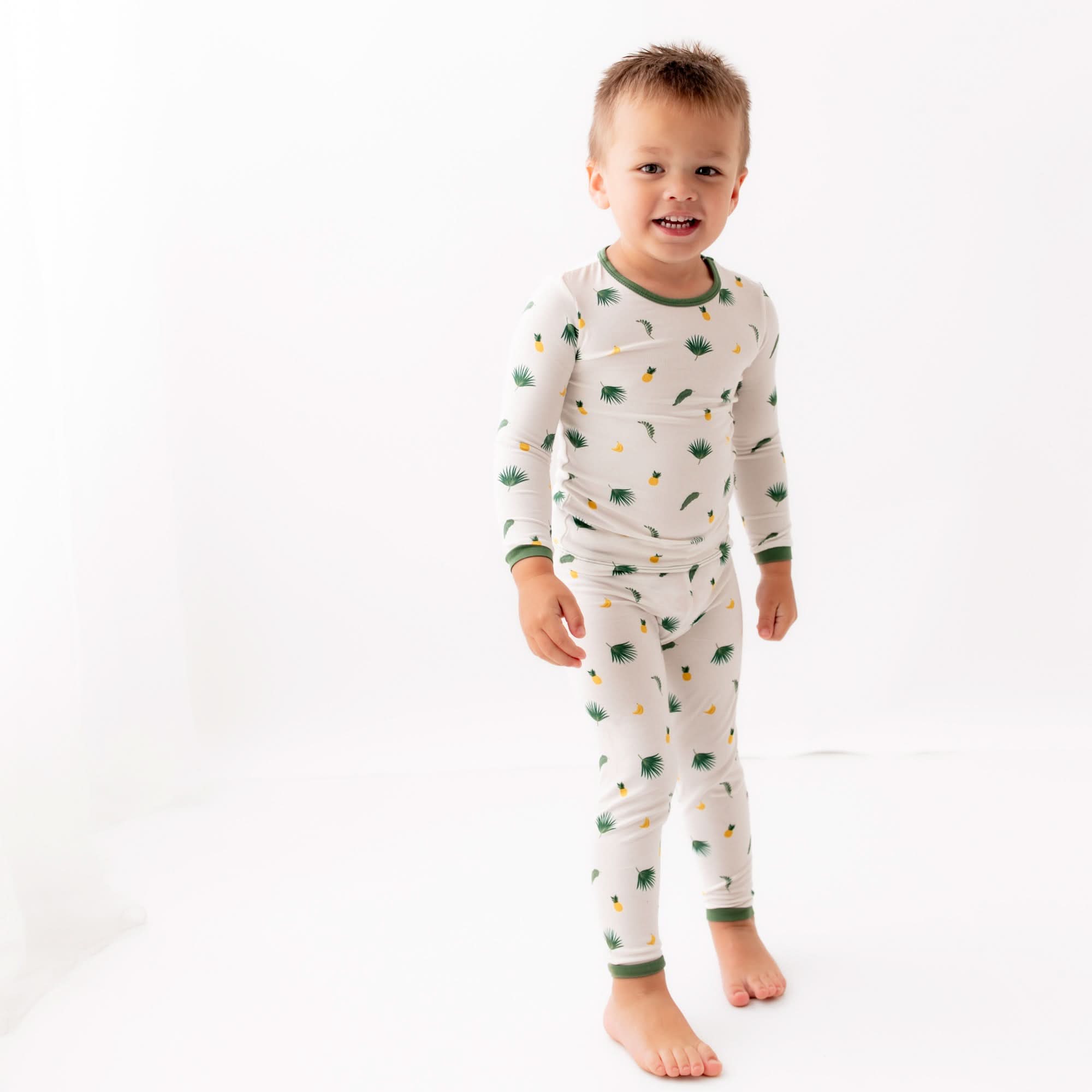 Toddler Pajama Set- Fall Botanicals on Plum main image 1