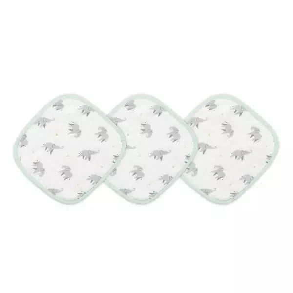 Elephant Baby Washcloth Set (3Pack) BambooLittle Bamboo Little