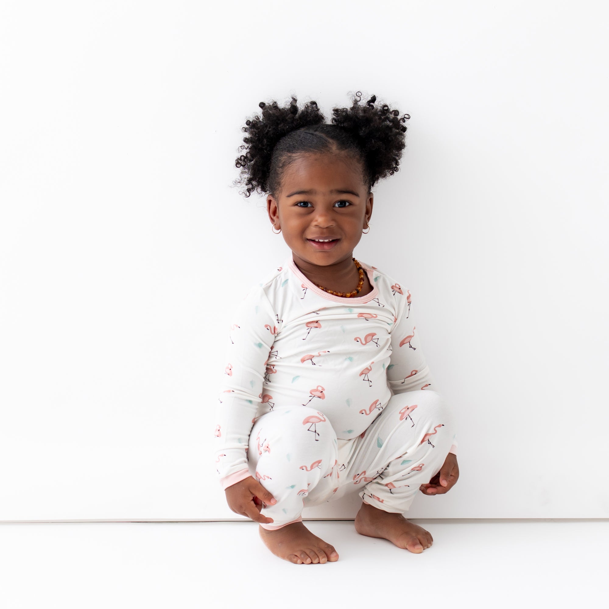 Bamboo Viscose Toddler Pajama Set Flamingo Bamboo Little