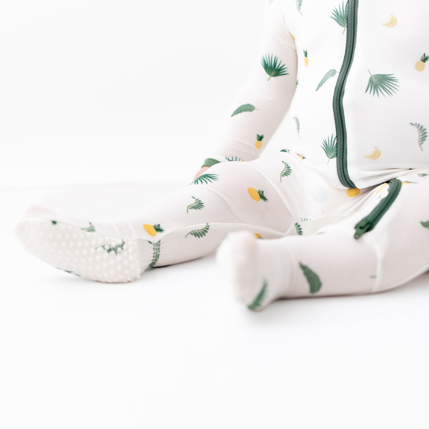 Tropical Palms Zippered Footie