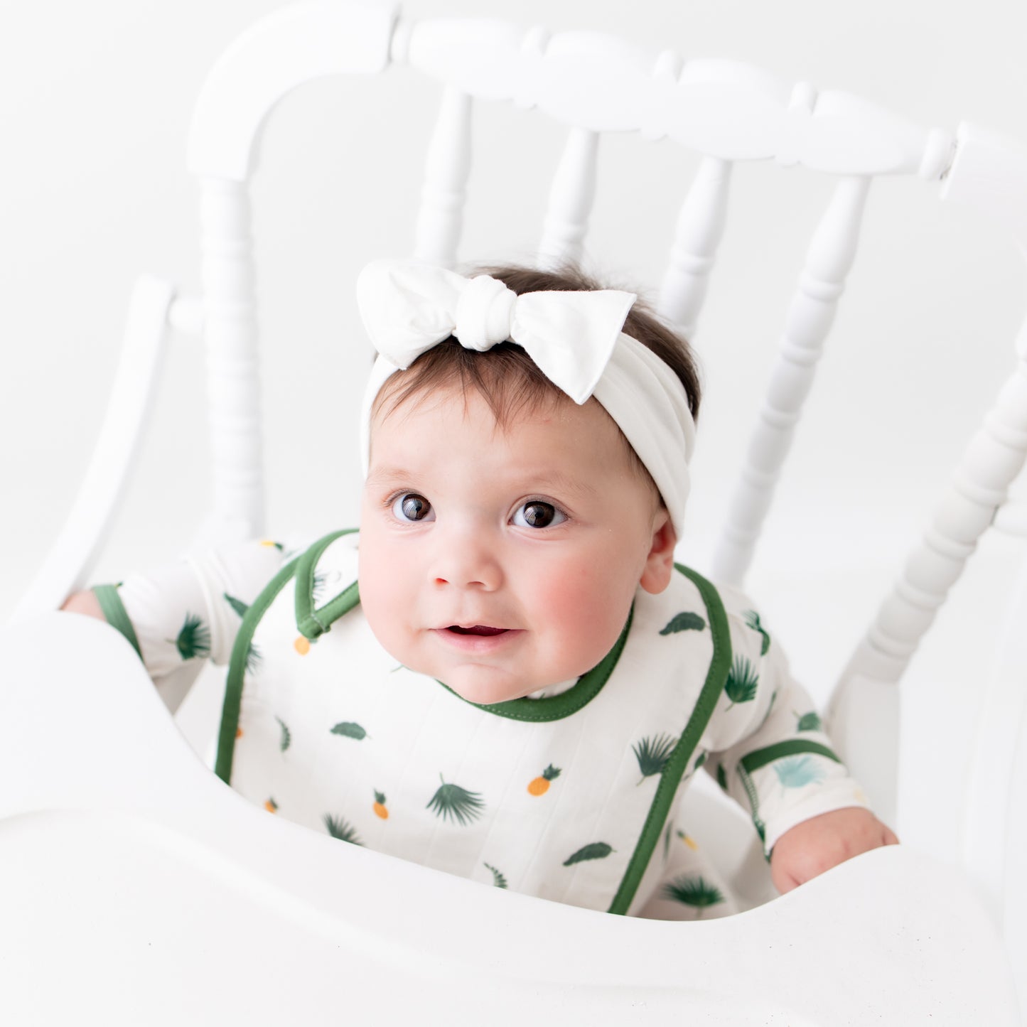 Tropical Palms & Bird of Paradise Bib Set