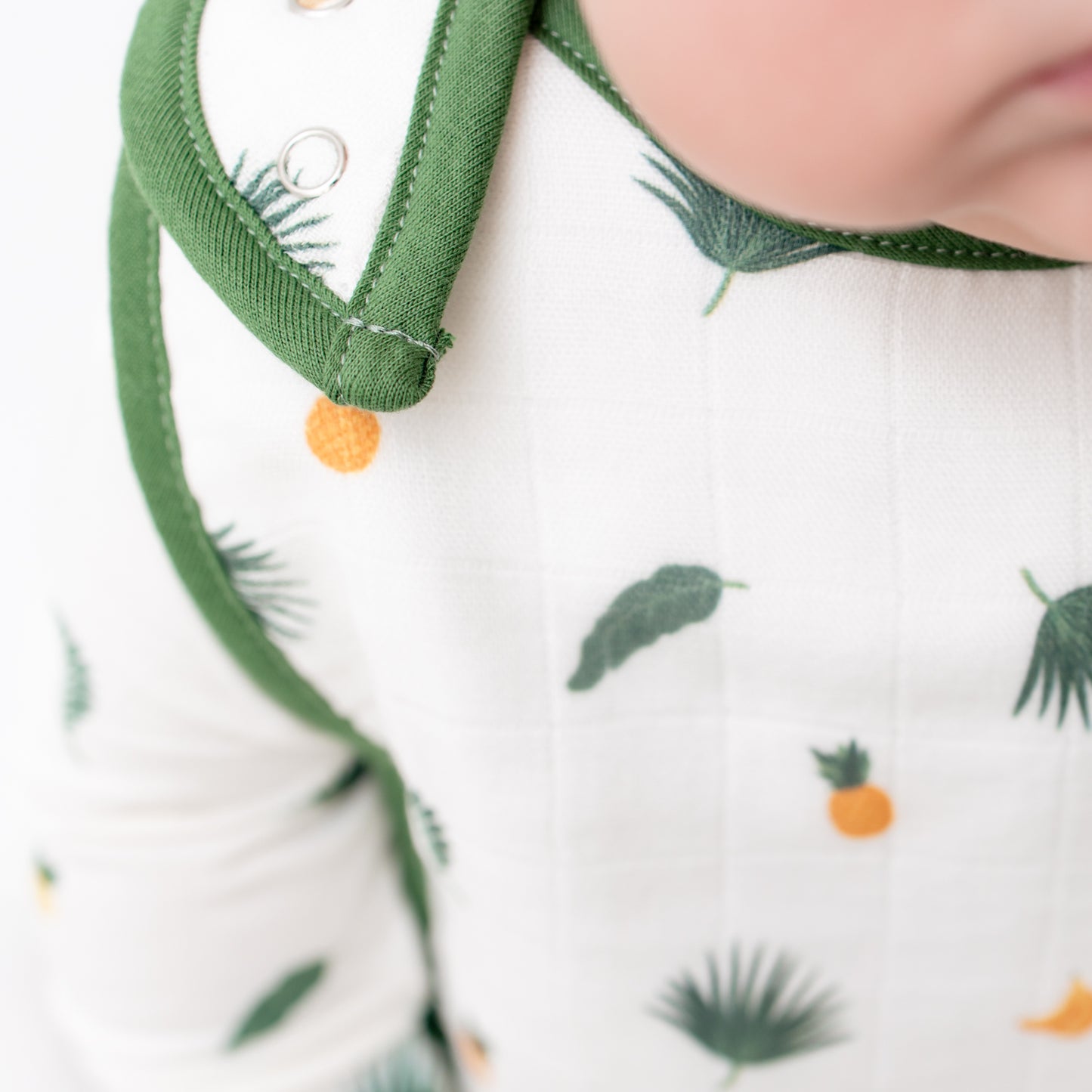 Tropical Palms & Bird of Paradise Bib Set