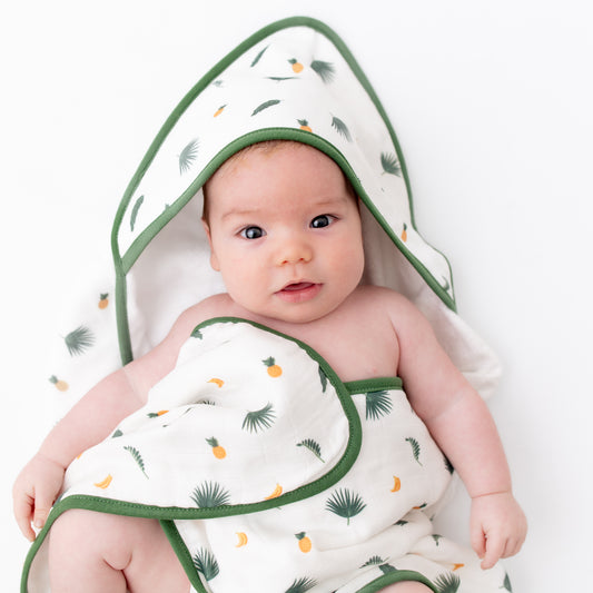 Tropical Palms Hooded Towel Set