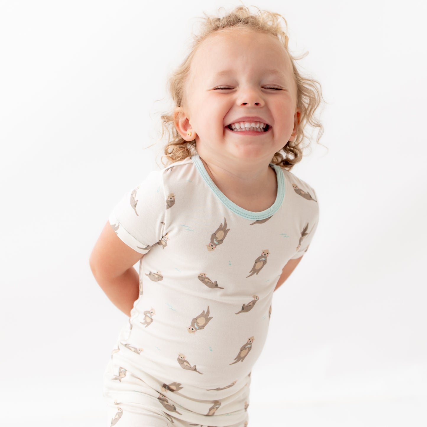 Otter Short Sleeve Pajama Set