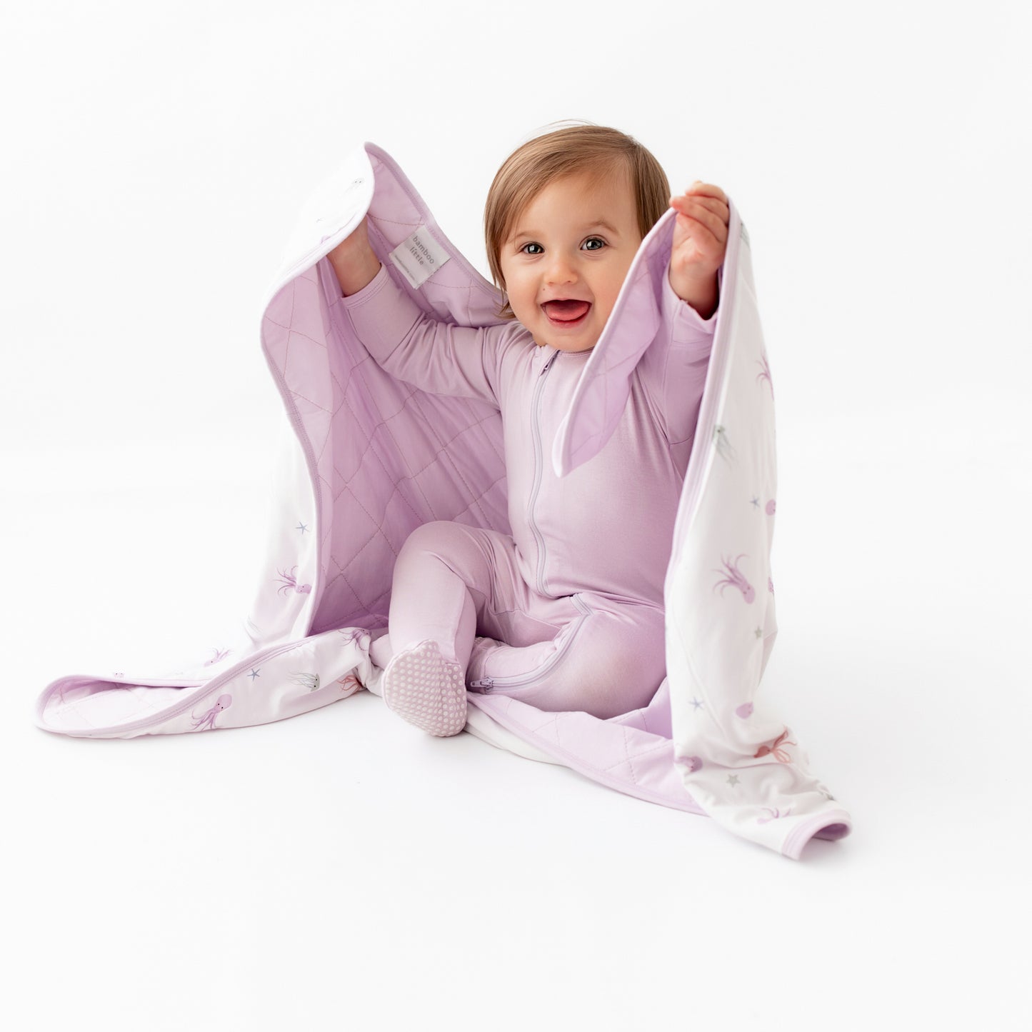 Lavender Zippered Footie