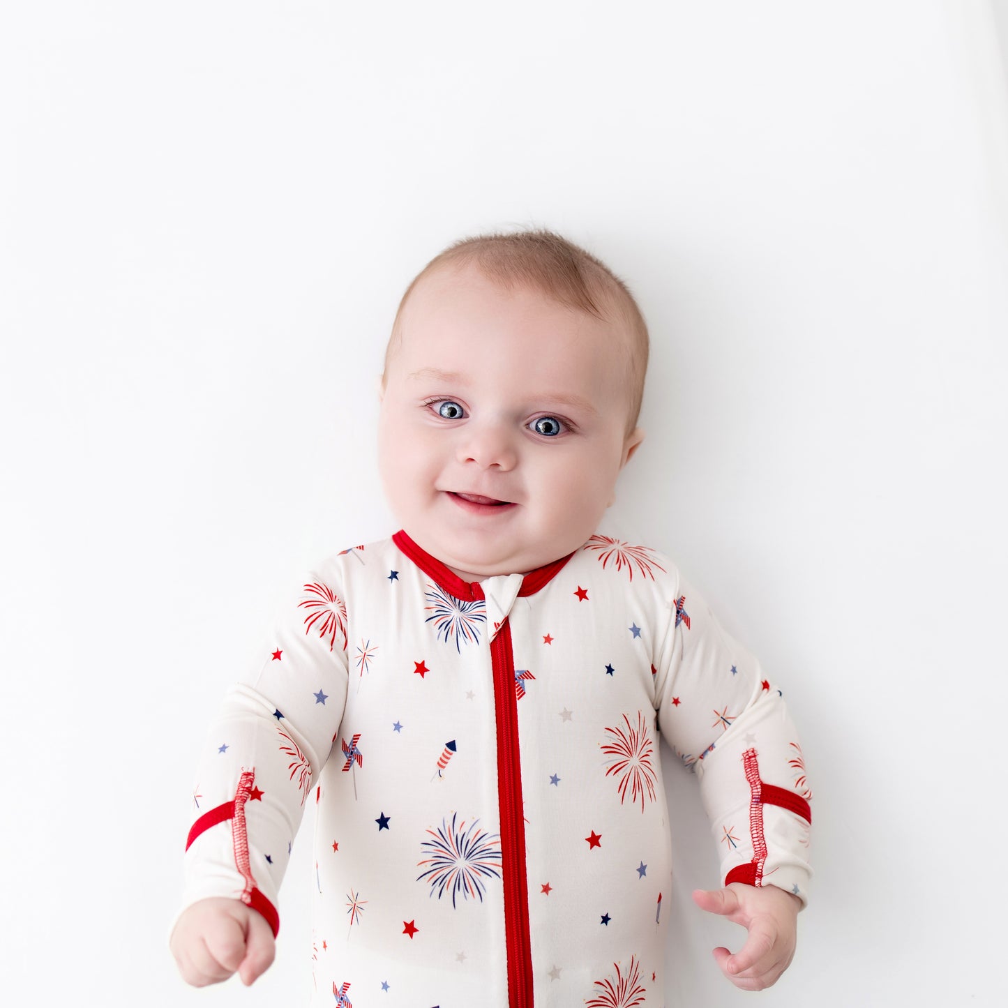 4th of July Zippered Footie