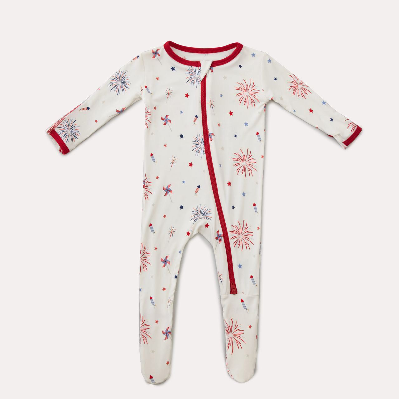 4th of July Zippered Footie