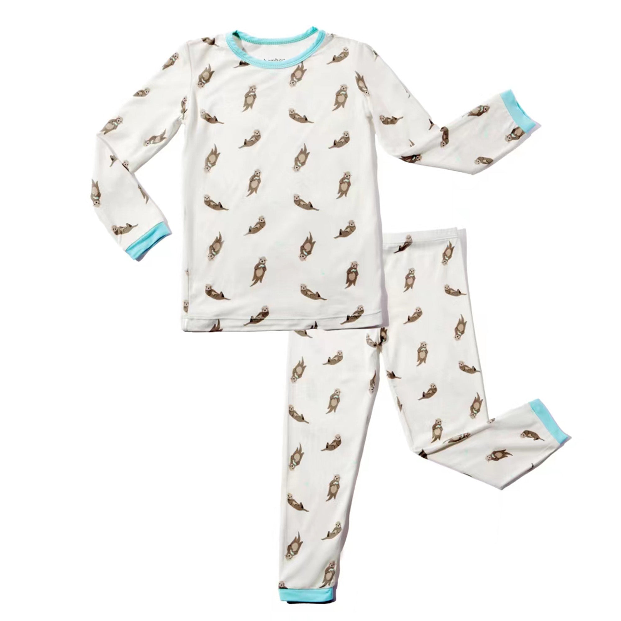 Otter Pajama Set Bamboo Little