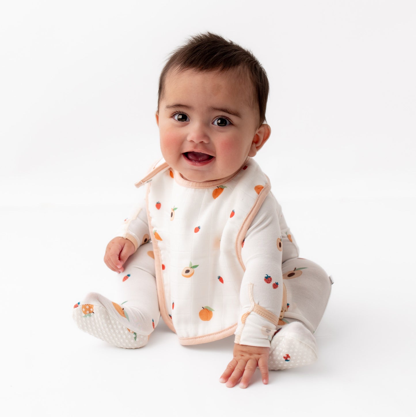 Peach Bib Set