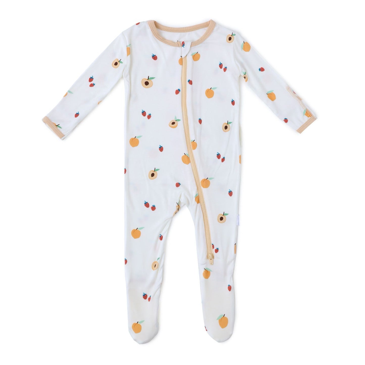 Peach Zippered Footie