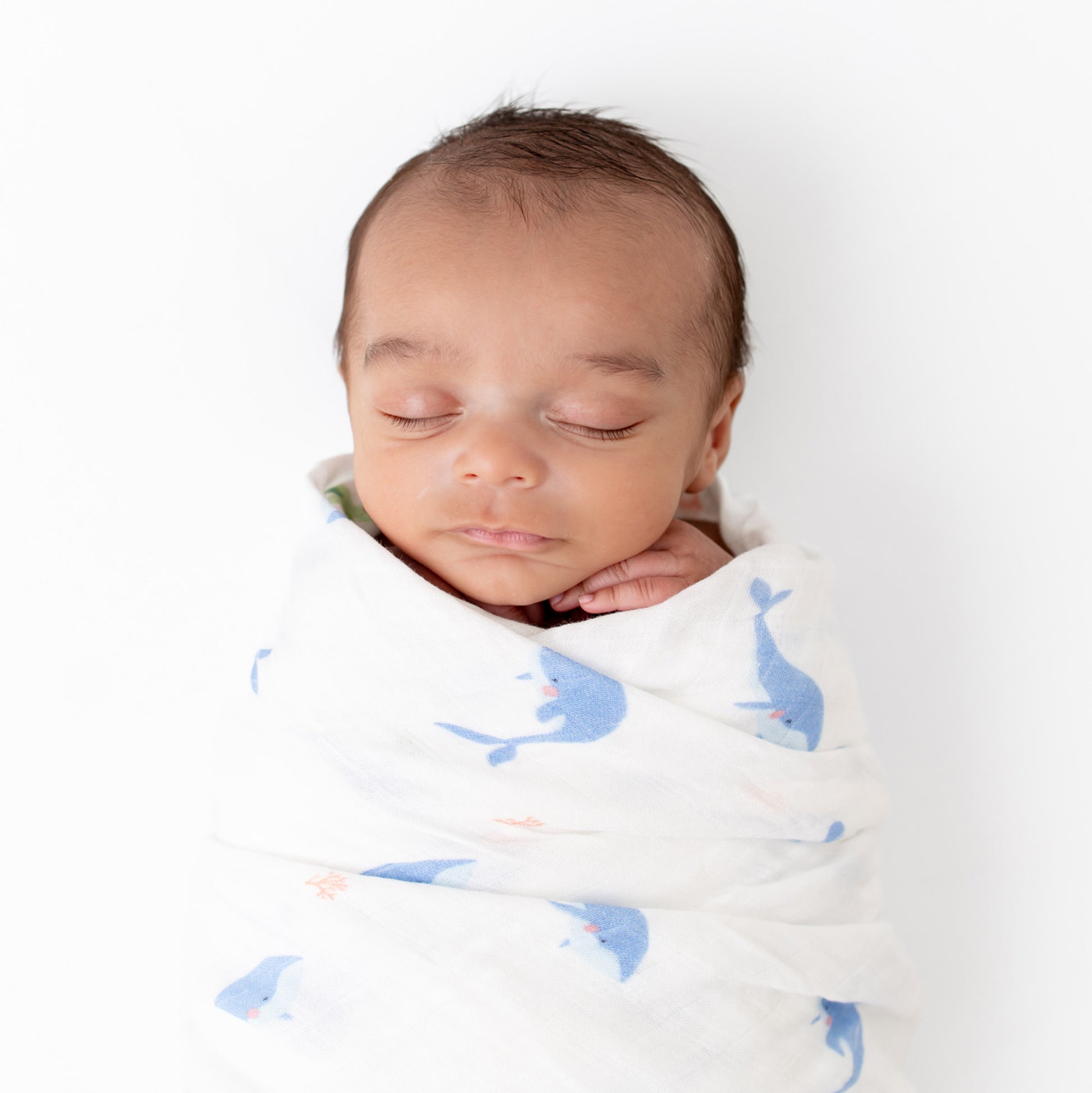 Baby Muslin Cloth Swaddle - 0-12 Months, Pack of 2 (Blue Whale & Unico –  Moms Home