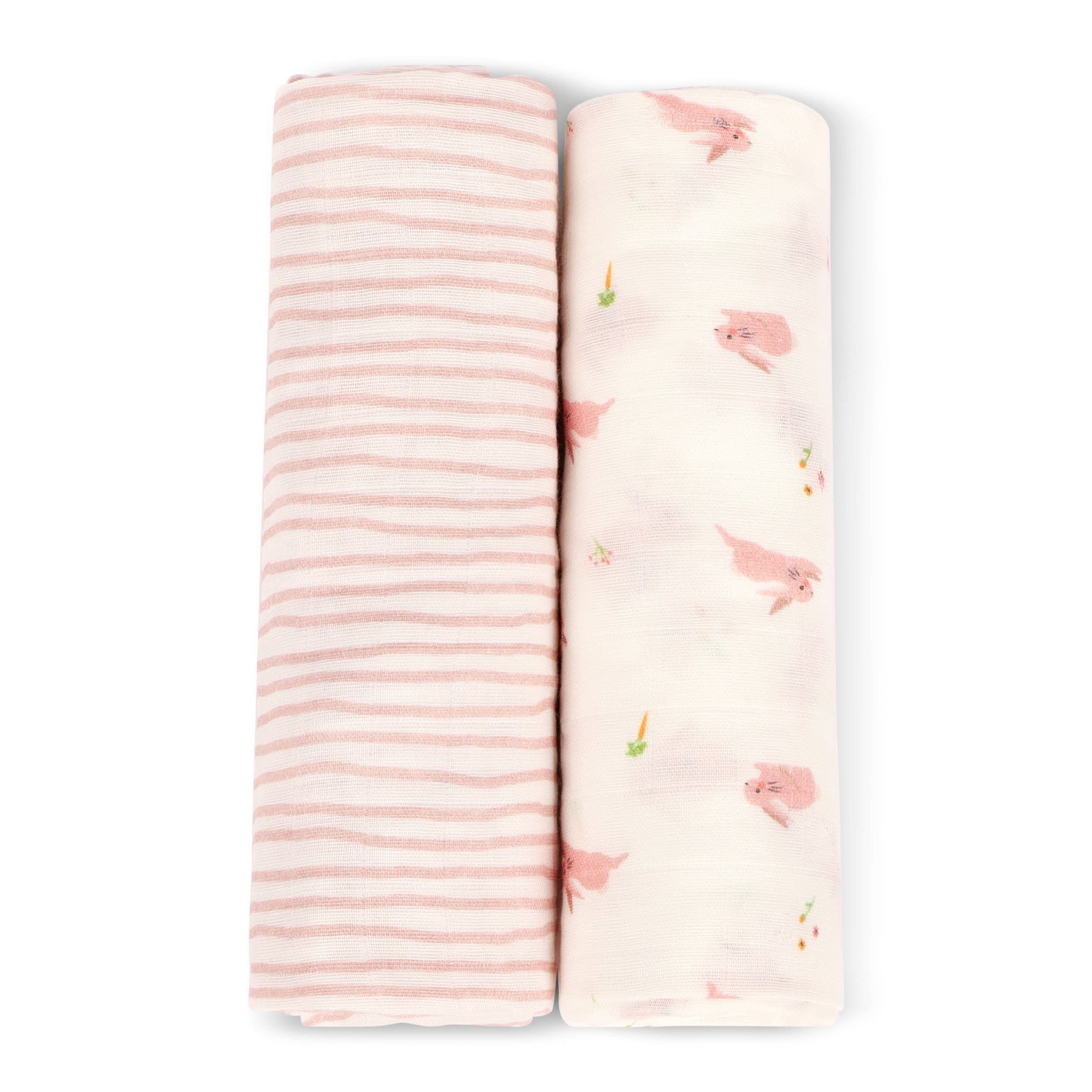 Lexi Pink Golf Swaddle Bamboo Baby Blanket