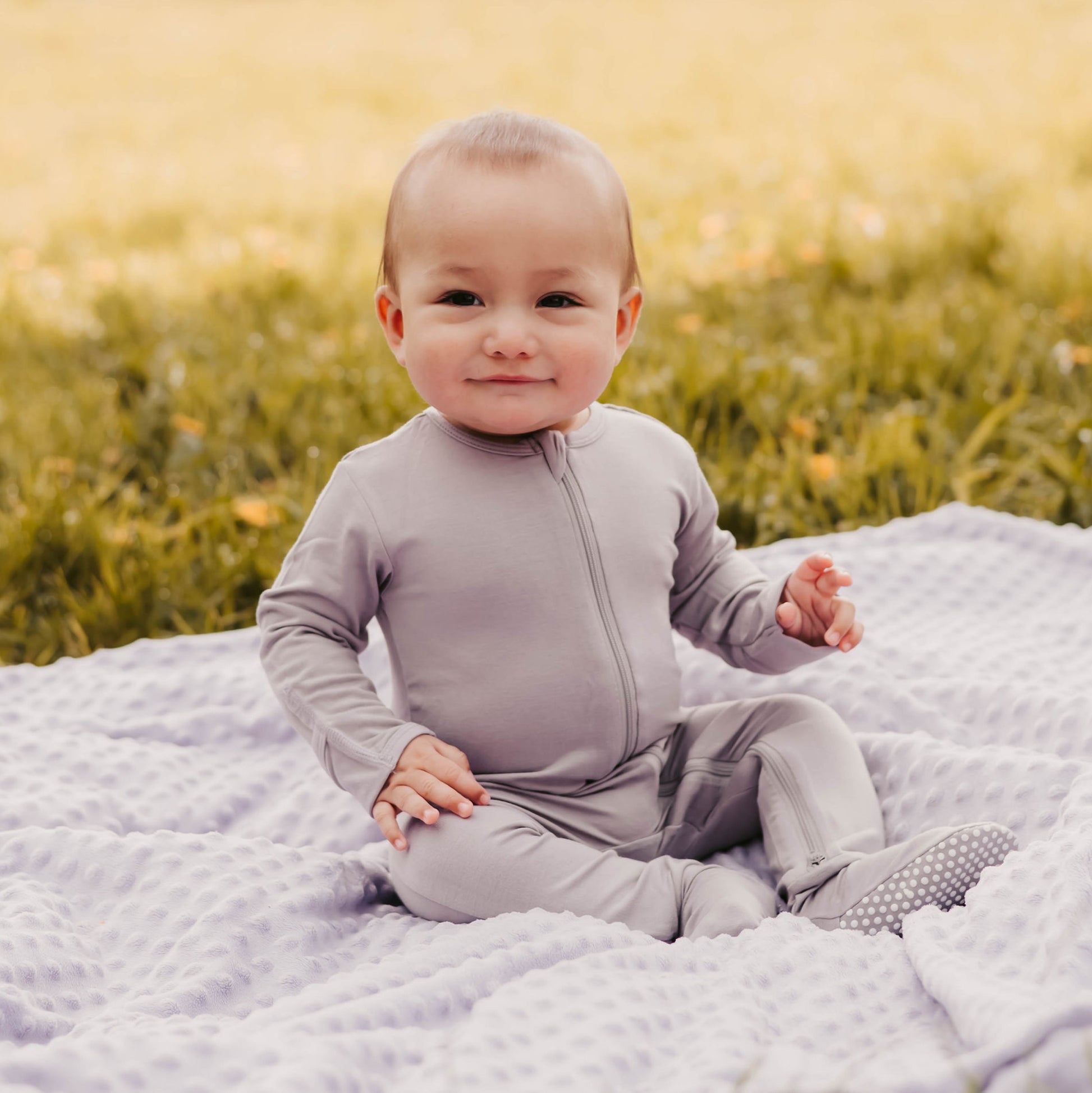 baby pajamas gray