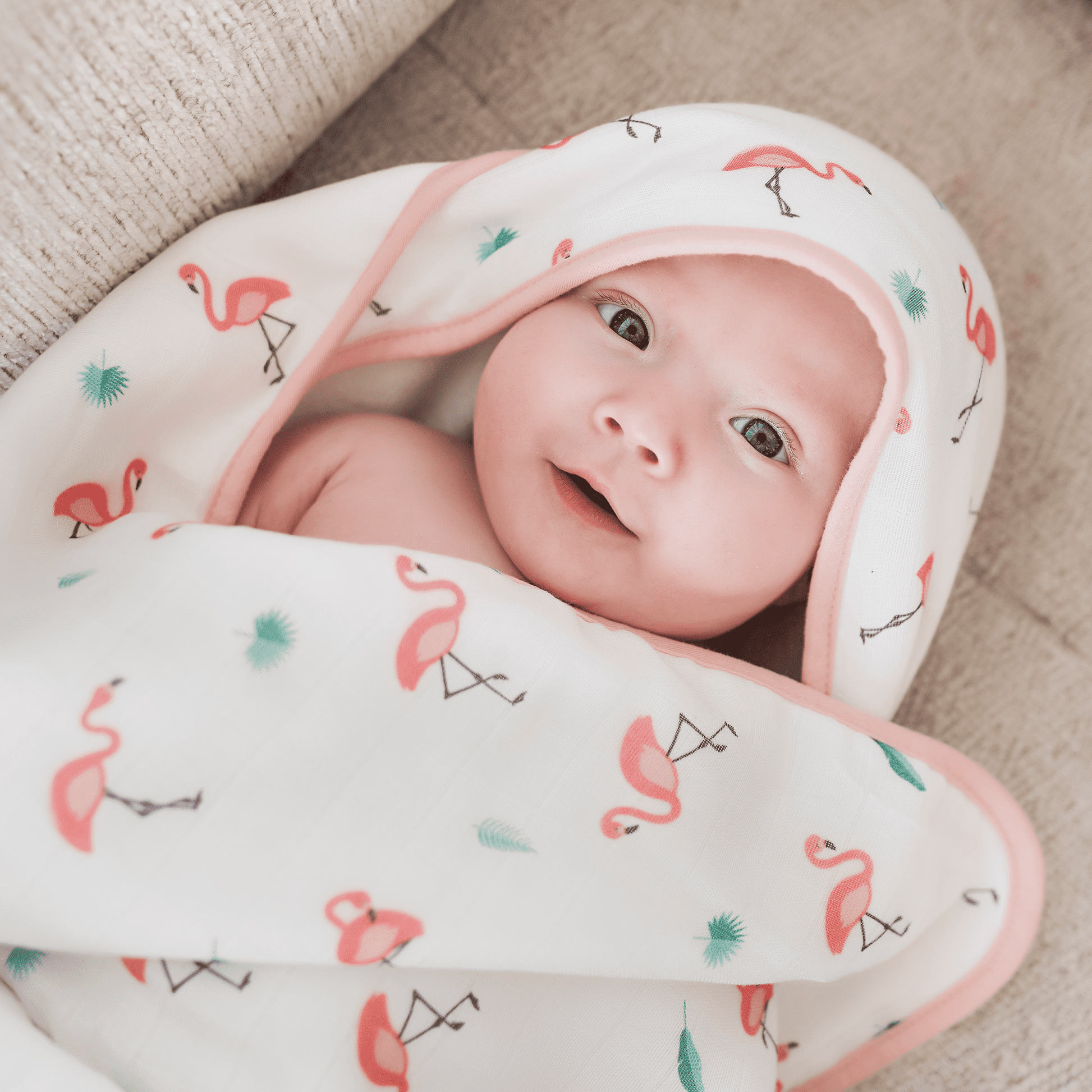 Flamingo baby discount towel
