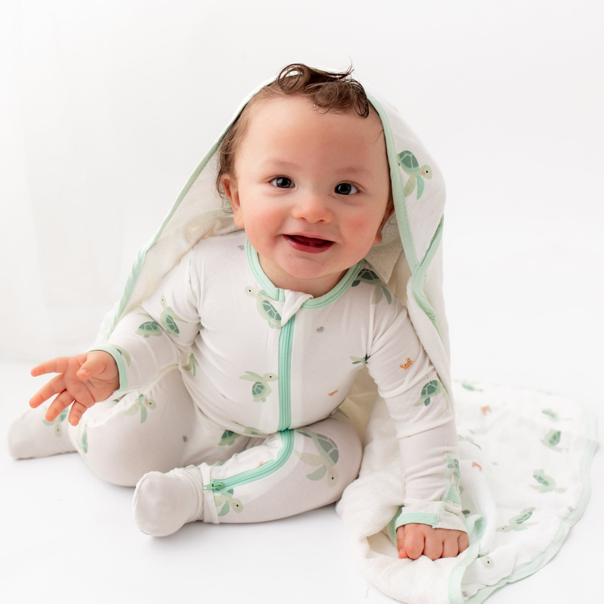 Turtle Hooded Baby Towel Set | BambooLittle – Bamboo Little